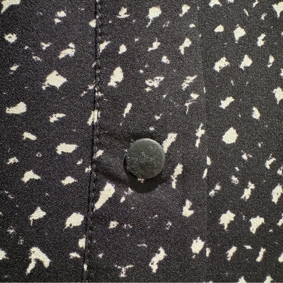 Proenza Schouler Black White Silk Printed Button Down - Size 8 - Picture 7 of 10